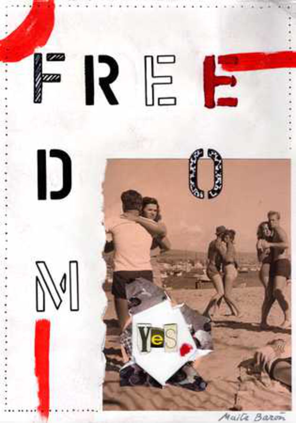 Contemporary Art Collage Freedom