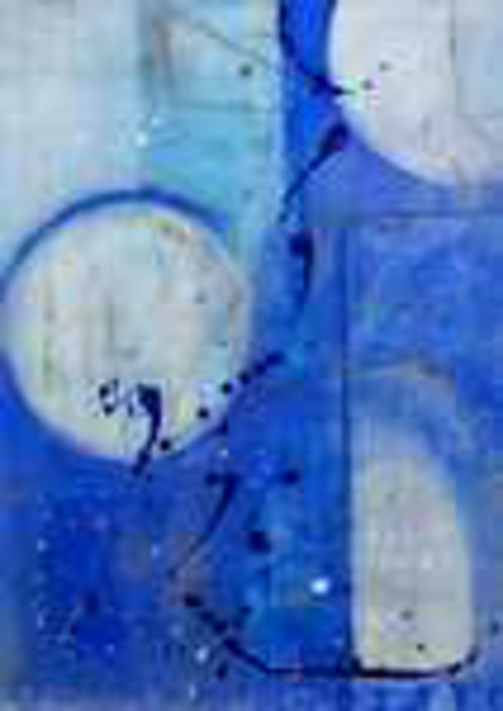 Contemporary Art Original Abstract Painting Blue Moon II