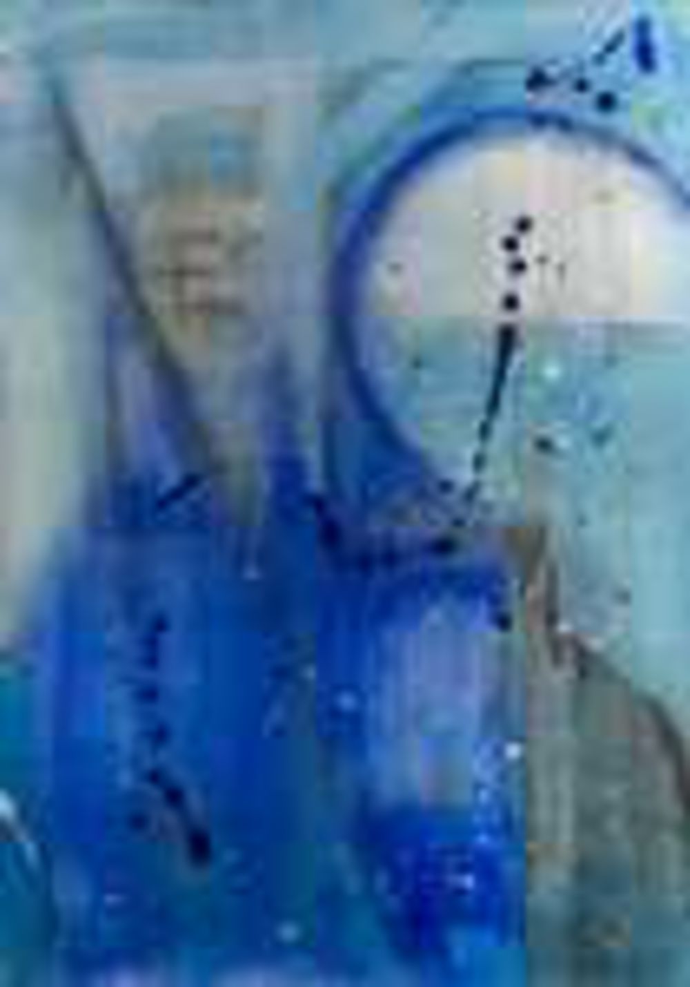 Contemporary Art Original Abstract Painting Blue Moon III
