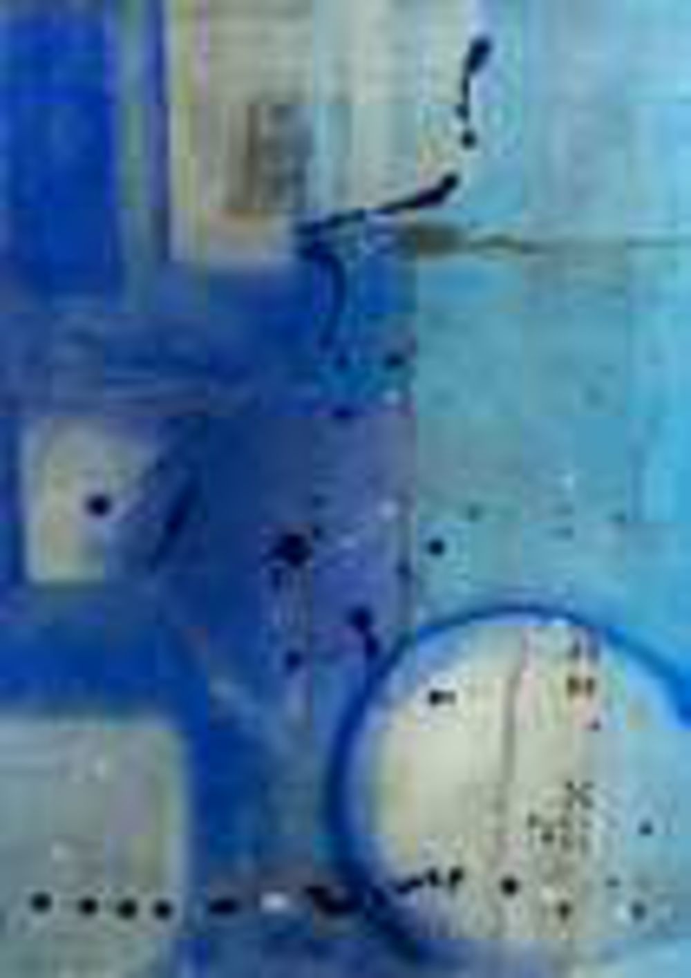 Contemporary Art Original Abstract Painting Blue Moon IV